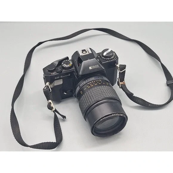 Ricoh KR-5 Super II 35mm SLR Film Camera with Lens Vintage